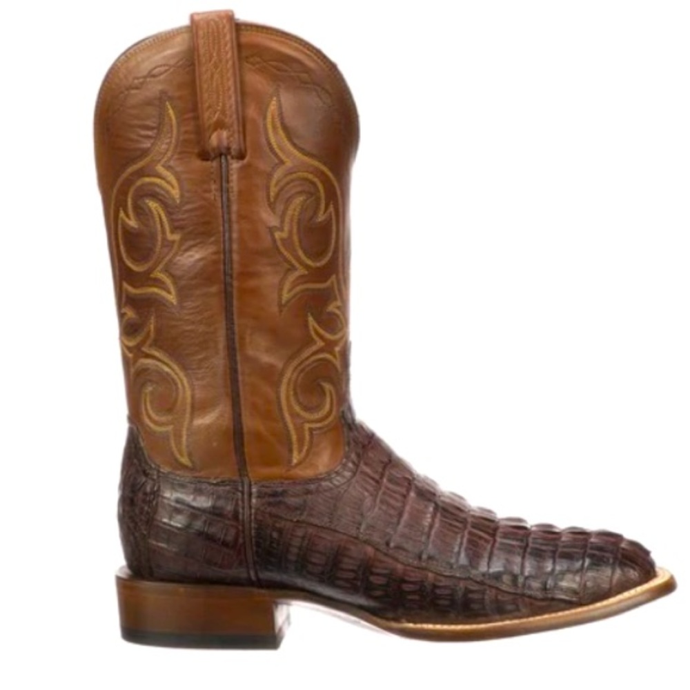 Lucchese Haan Caiman Crocodile Boots Sz 11
